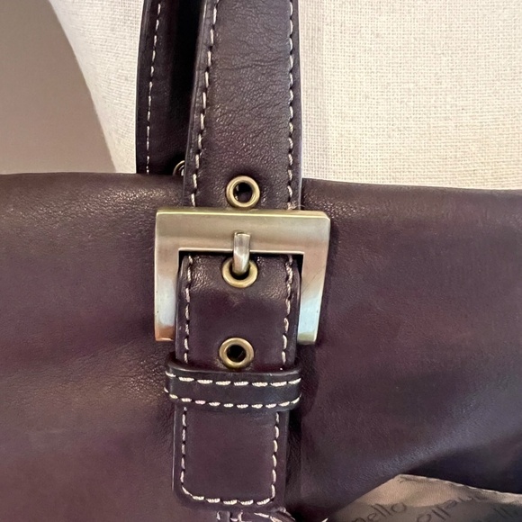 Tignanello Leather Brown Satchel Bag Double Handle Bag - Picture 5 of 15